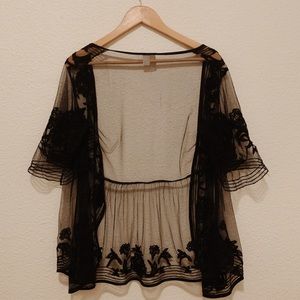 Sheer Lace Kimono